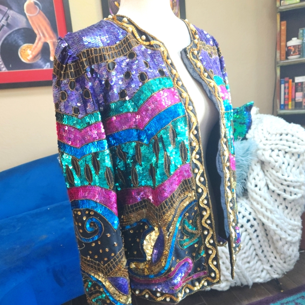 Vintage Sequin Jacket size small